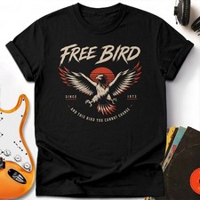 Free Bird Eagle Graphic Shirt Music Lover Tee Gift S-3XL picture