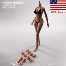 ANT T302 1/6 Female Black Mid Breast Flexible Seamless Body 12''Action Figure picture