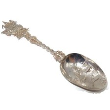 Berthold Mueller Neresheimer Sterling Silver 60g Ship Cherub Spoon, 8 3/8