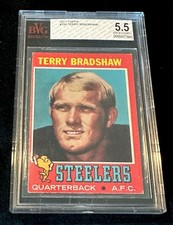 TERRY BRADSHAW 1971 Topps RC #156 BGS 5.5 Excellent+ Pittsburgh Stealers NFL  picture