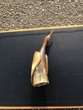 Vintage Two Layer Cow Horn Duck/Bird, Length 6”,  1.75” Width, 83.74 Grams picture