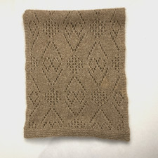 Arctic Handknitted 100% Qiviut Scarf Rare Natural Brown Musk Ox Alaska 48
