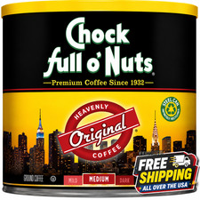 Chock Full o'Nuts Original Medium Roast Ground Coffee Heavenly Coffee 30.5 oz picture