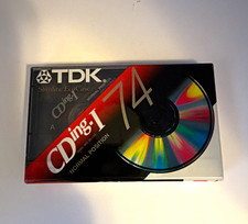 TDK CDing-I 74 Blank Audio Cassette Tape 74 Min Type I Recordable Slimline picture