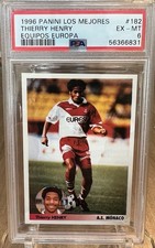 Panini 1996-97 Los Mejores Equipos de Europa Thierry Henry #182 RC PSA 6 Monaco picture