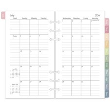 2026-2027 Monthly Planner Refill for A6 6-Ring Binders, 18 Monthly Calendar picture