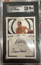 2009-10 Playoff National Treasures Jerry West Gold /5 SGC 9 10 Auto POP 1 picture