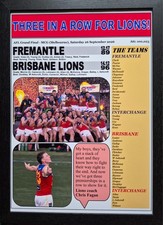 Brisbane Lions 96-89 Fremantle 2026 AFL Grand Final Champions Souvenir Print picture