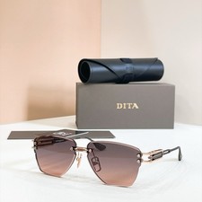 DITA HYPERLUX-2000 Rose Gold Rimless Sunglasses Brown Gradient Lens 58-13-137 picture