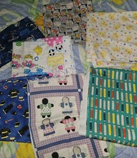 Lot Of 7 Pieces Of VTG Juvenile Fabrics Mixed Designs Cotton Fabrics Over 5 Yrds picture