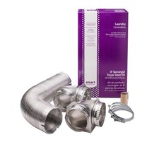 Smart Choice 8 ft. Semi-Rigid Dryer Vent Kit with Close Elbows - Silver picture