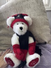Boyds Bears Polar Red & Black Scarf Snowflake Archive Collection Plush Rare picture