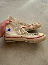 Vintage late 70s-early 80s made in USA converse white high top men size 9 picture