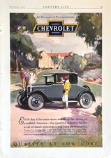 1926 Ad (10  X 14 inches) Chevrolet Coupe picture
