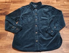 Madewell Green Kentwood Courduroy Button Down Shirt Size Medium Cotton picture
