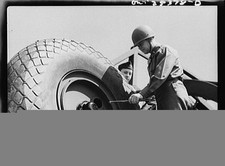 Photo:Baltimore Maryland Holabird Ordnance Depot 1940s Soldiers Large Tire picture