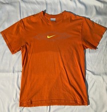 *USED* Vintage Orange Nike Tee Size L (Stains) picture