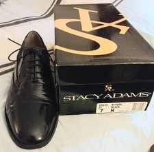 Stacy Adams Rivera black Oxford all leather beautiful used once with box picture