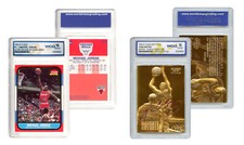 KOBE Bryant Gold & Michael JORDAN Decade Fleer Rookie Cards Set U4 - Gem Mint 10 picture