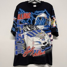 Vintage 1997 Rusty Wallace Rolling Thunder Nascar Racing AOP Tee Shirt Size XL picture