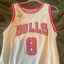 Nike Chicago Bulls Zach LaVine #8 NBA Basketball Jersey White/Red/Black 54 picture