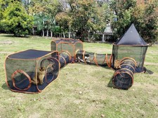 6-in-1 Cat Enclosure & Tunnel for Outdoor Use - Pet Tent for Rabbits & Small Ani picture