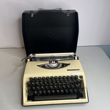 Vintage Adler Tippa S Portable Typewriter Cream Ivory W Case Tested Working 70s picture