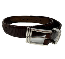 Brighton  Unisex Size 32 Burgundy Leather Belt picture