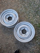 Pair Wheel Vintiques 15x5 OE 5 on 5.5 Ford Dodge van picture