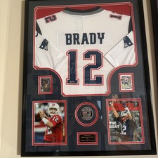 TOM BRADY Signed Framed Jersey Authenticated + COA New England Patriots  picture
