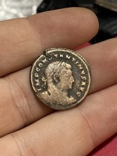 INTERESTING 300s AD Follis Constantius as Caesar Trier Mint Roman Empire Ancient picture