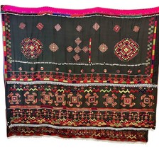 Rare Antique Central Asian Kohistani Wedding Shawl Tribal Embroidered Textile picture