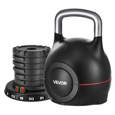 VEVOR Adjustable Kettlebell with 7 Weight Levels 5/11.5/18/24.5/31/37.5/44 lbs picture