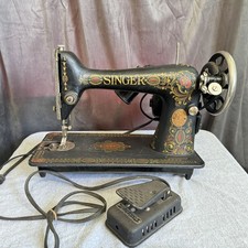 Antique 1920 Singer Sewing Machine Model 66 Red Eye G Series Light & Foot Pedal picture