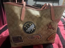 LIMITED Coach x Disney City Tote Signature Canvas Cinderella Patches Bag  picture