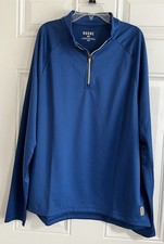 NWT Rhone Performance Pullover Men's M Blue Courtside 1/4 Zip Long Sleeve Golf picture