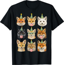 Funny Animal Birthday Party Wild Fox Zoo Birthday T-Shirt picture