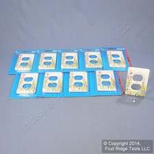 Leviton 89503-WFL Wildflower 1-Gang Duplex Ceramic Standard Wallplate Cover 10pc picture