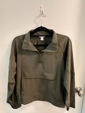 NWT Athleta Boundless Popover Acacia Olive Green Size S Ripstop Pullover $129 picture