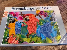 Vintage Puzzle Bob Rouse Three Amigos 500 Piece Ravensburger 1999 Rare Parrots picture