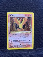 Pokemon Moltres 12/62 Fossil Holo 1st Edition Vintage WOTC picture