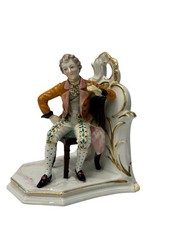 Antique German Volkstedt Ackermann & Fritze Porcelain Figurine Rococo picture