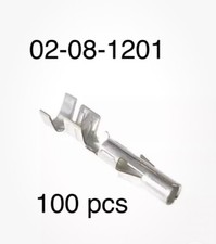 100 Pcs Pin Female Molex Connector Pins 02-08-1201, Series 8980, 0.0825