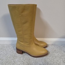 Frye Camryn Tall Pull On Boots Banana Leather Women's Size 9.5 FR42040 New NWT picture