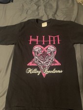 Vintage Mid 2000s HIM Killing Loneliness Black Hanes Heavyweight Adult Small picture