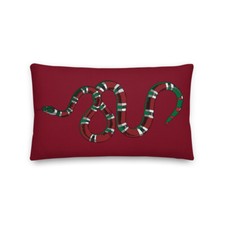 Snakes On Maroon Premium Pillow copy picture
