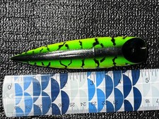Vintage Luhr Jensen J-Plug #5 Rattle Chartreuse Green Black Orange Salmon Lure picture