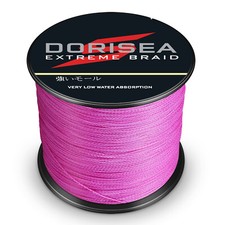 Dorisea 4/8 Strands 100M-2000M Pink PE Extreme Braided Fishing Line 6lbs-300lbs picture