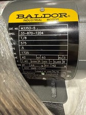 NEW-OPENBOX: BALDOR M3353-5 1/8HP 575V 1725RPM INDUSTRIAL ELECTRIC MOTOR picture