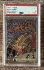 1997-98 Topps Finest Kobe Bryant Catalysts w/ Coating #137 Uncommon PSA 8 Lakers picture